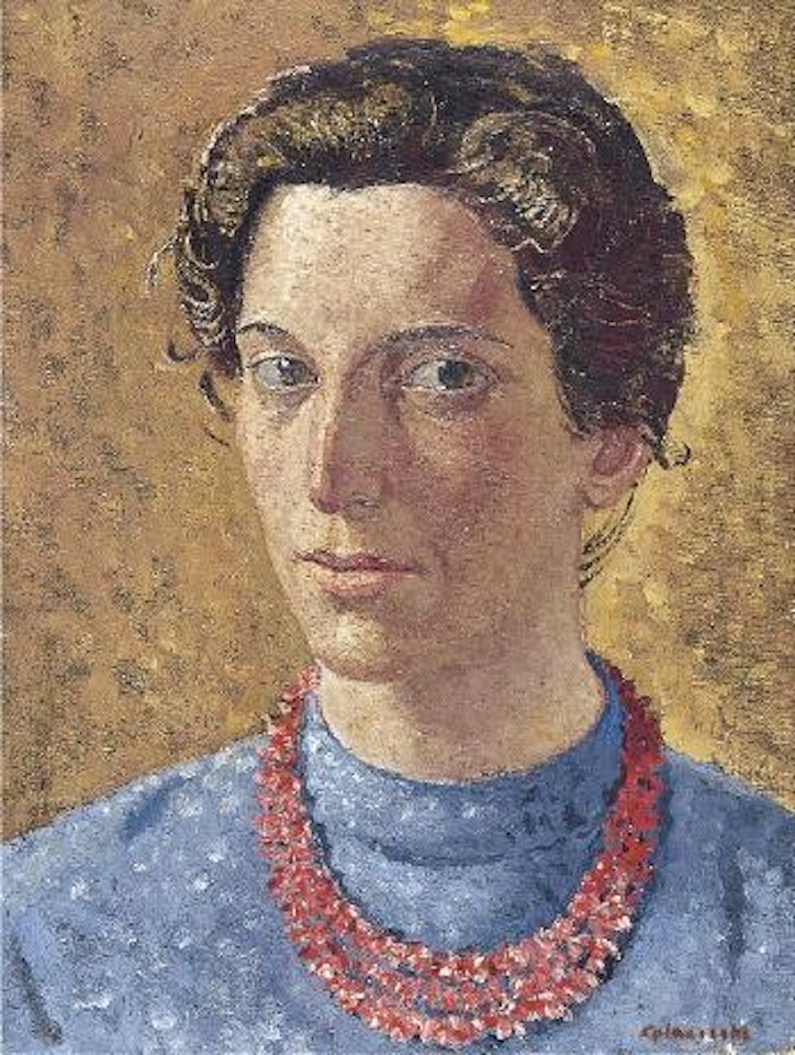 Ritratto femminile con collana di corallo by Giovanni Colacicchi