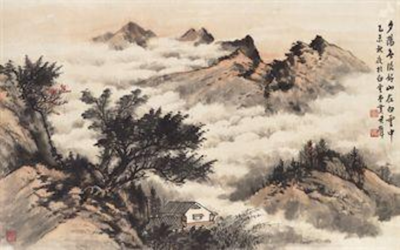 Life in a Tranquil Mountain by Huang Junbi