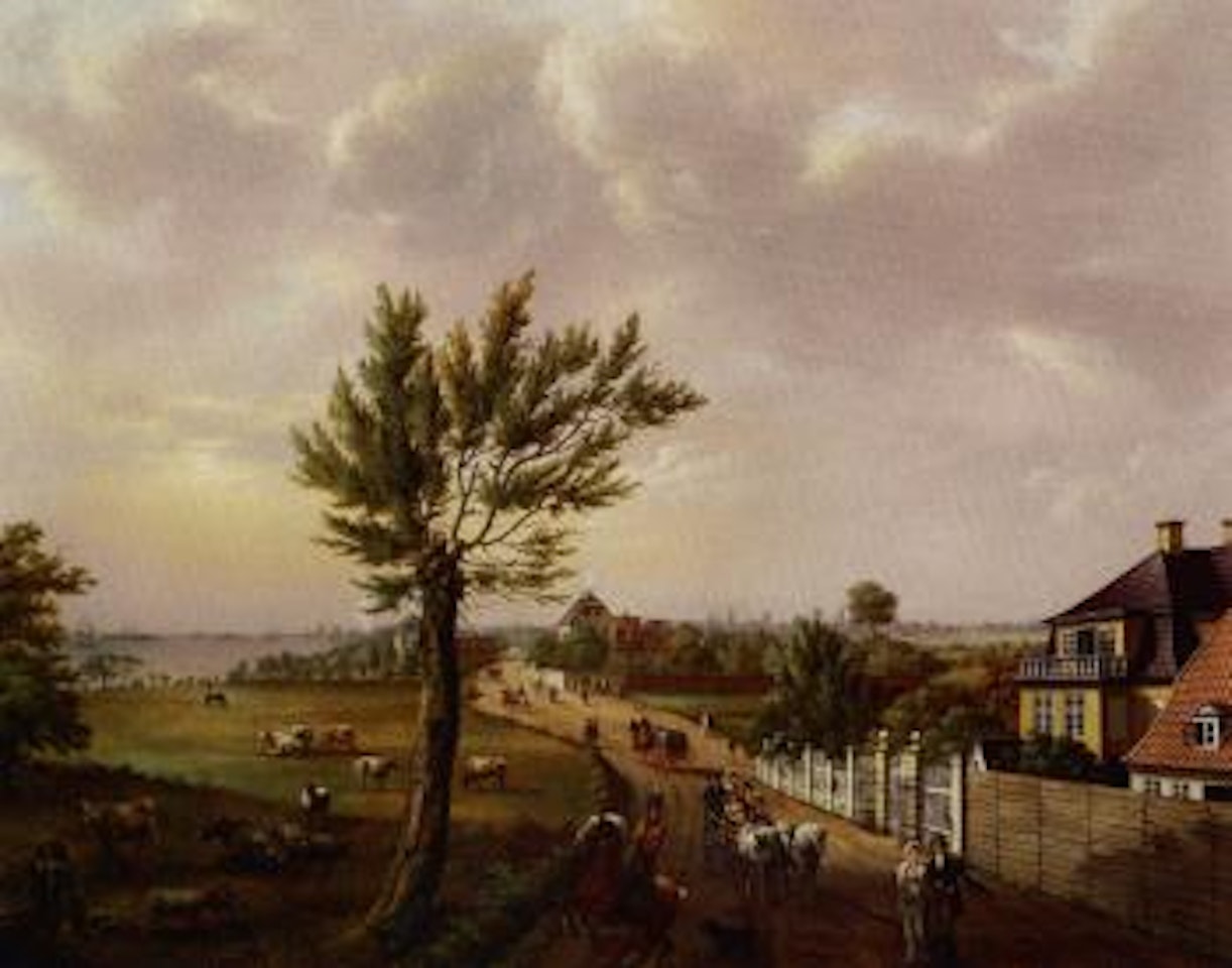 Prospect af Store Mariendahl. View of Mariendal near Copenhagen by Johan Christian Clausen Dahl