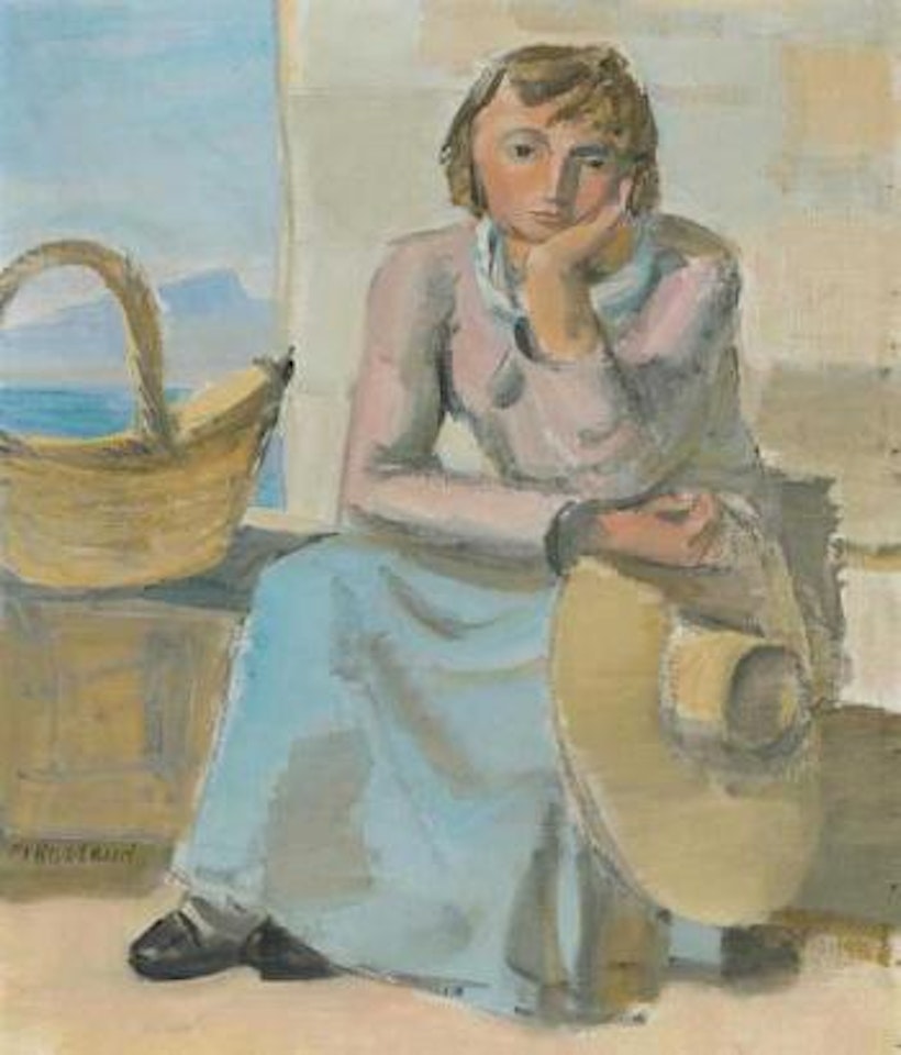 Sitzende Frau mit Hut by Maurice Barraud