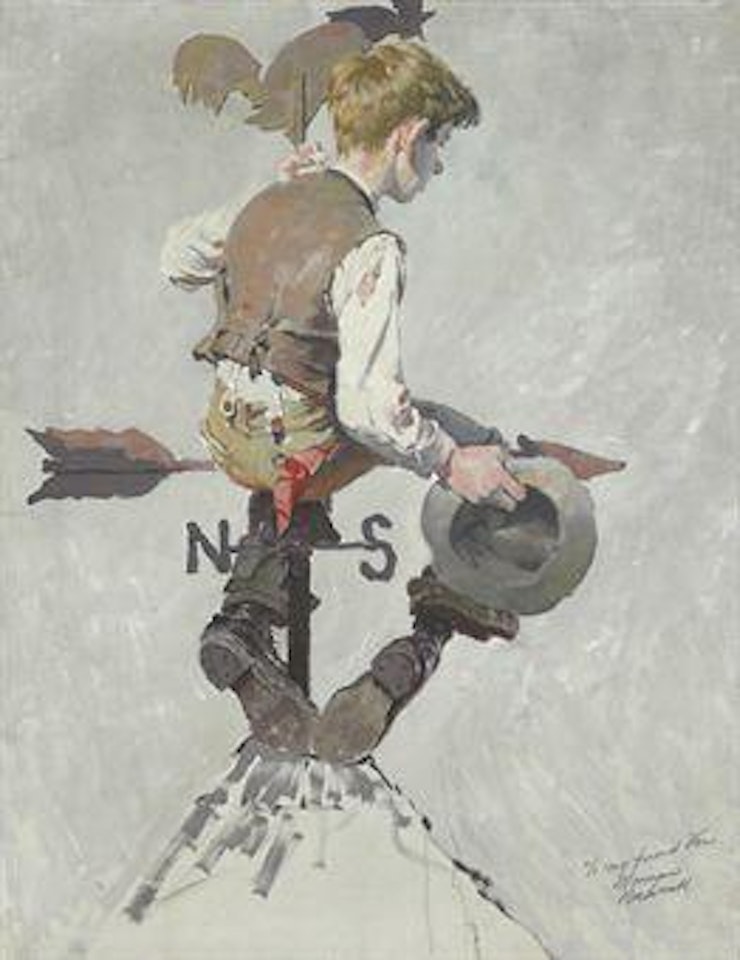 Study for 'Boy on a Weathervane' by Norman Rockwell