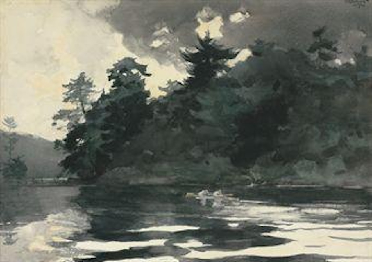 Two Men Rowing on a Lake by Winslow Homer