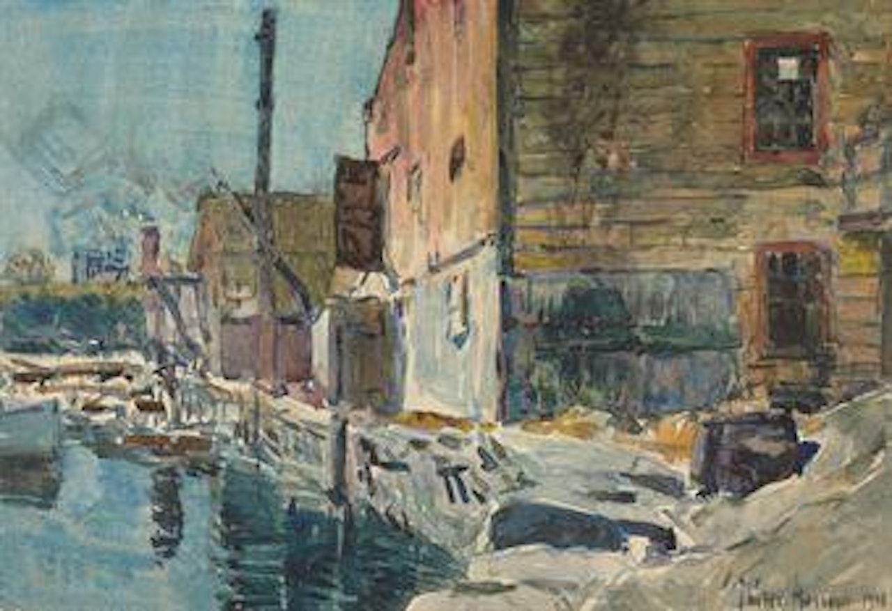 The Dock at Noon by Childe Hassam