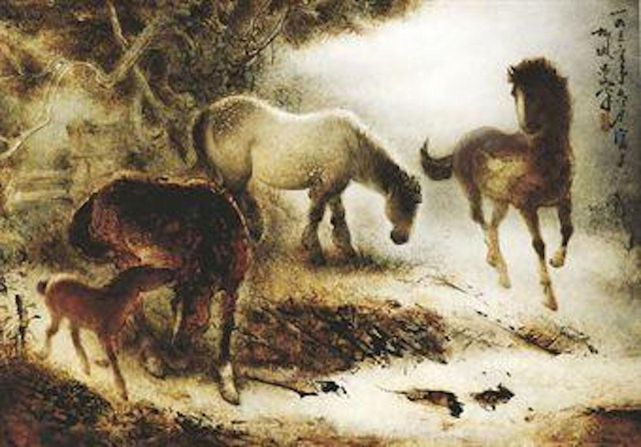 Keluarga Kuda (Family of horses) by Lee Man Fong