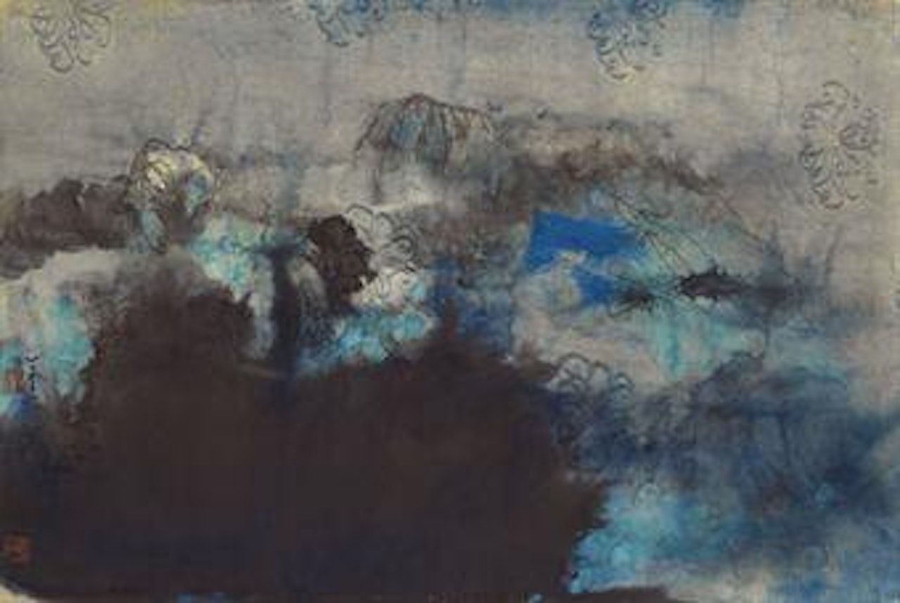 Mountains at Sunset by Zhang Daqian