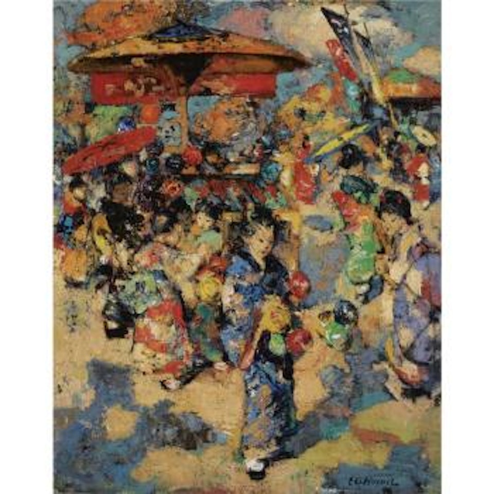 Carnival Day, Japan by Edward Atkinson Hornel