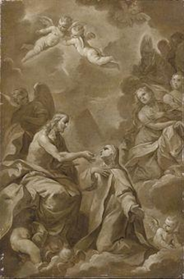 Cristo dà la comunione ad una santa by Giovan Gioseffo Dal Sole