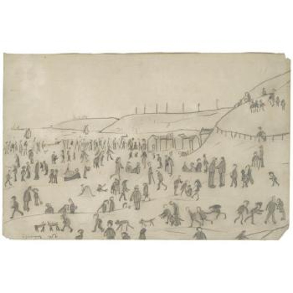 A Beach Scene At Sandsend by Laurence Stephen Lowry