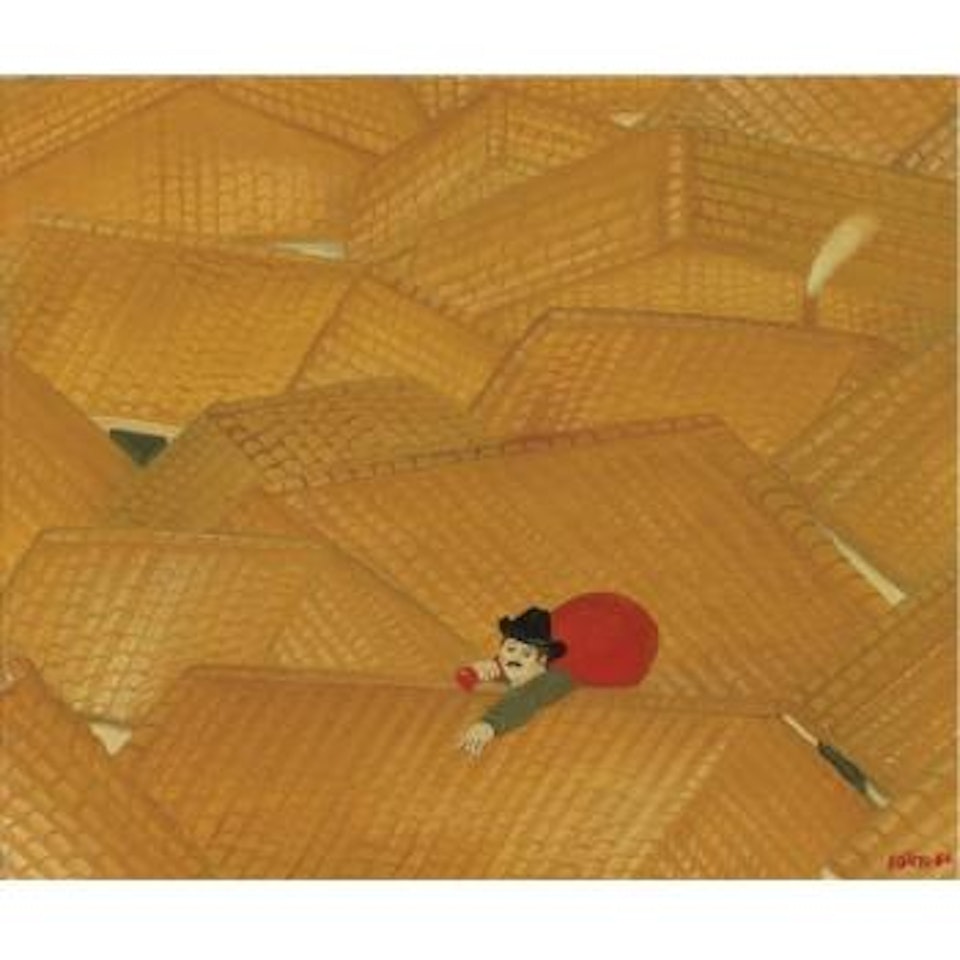 The Thief On The Roof by Fernando Botero