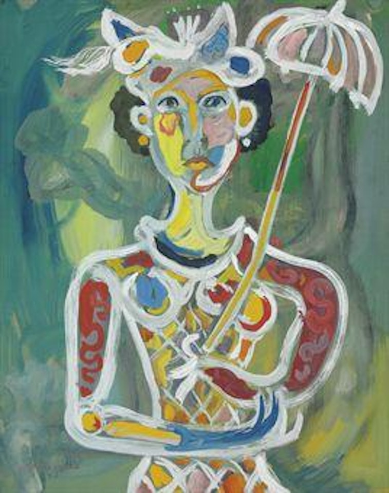 Untitled (Woman with Umbrella) by René Portocarrero