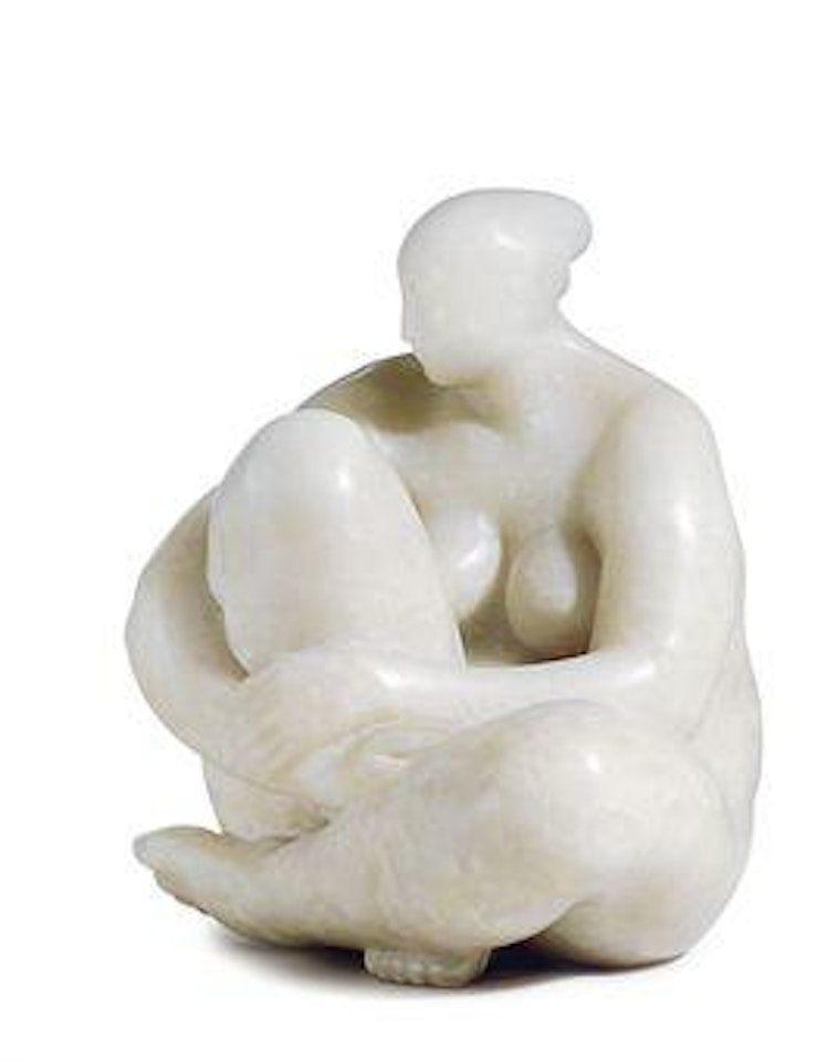 Desnudo Sentado Con Las Manos Entrelazadas by Francisco Zuñiga
