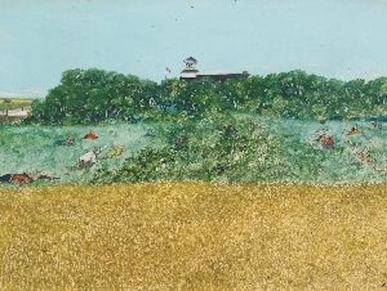 Cowboys and indians by William Kurelek