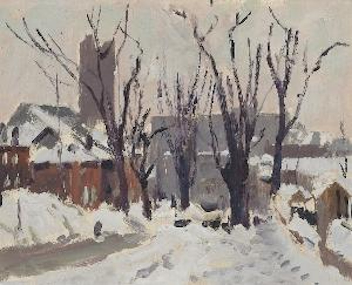 Village in winter, Montreal by Robert Pilot