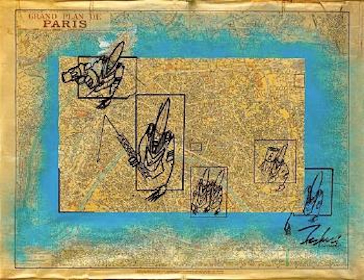 Sans titre (grand plan de Paris des années 50) by Futura