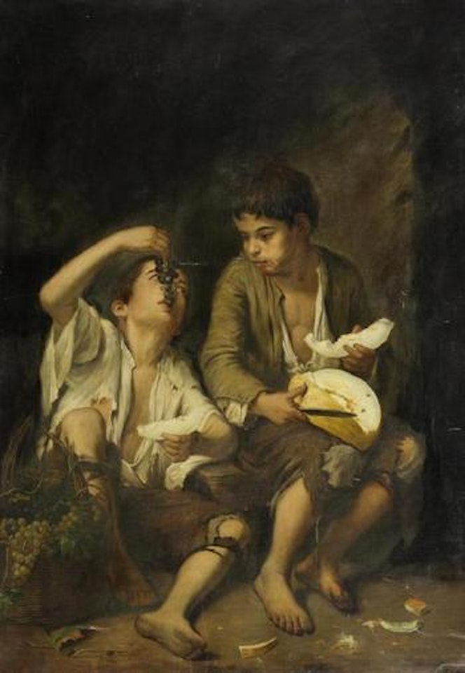 Jahrhundert von Fritz Meurer Trauben- und Melonenesser by Bartolomé Esteban Murillo
