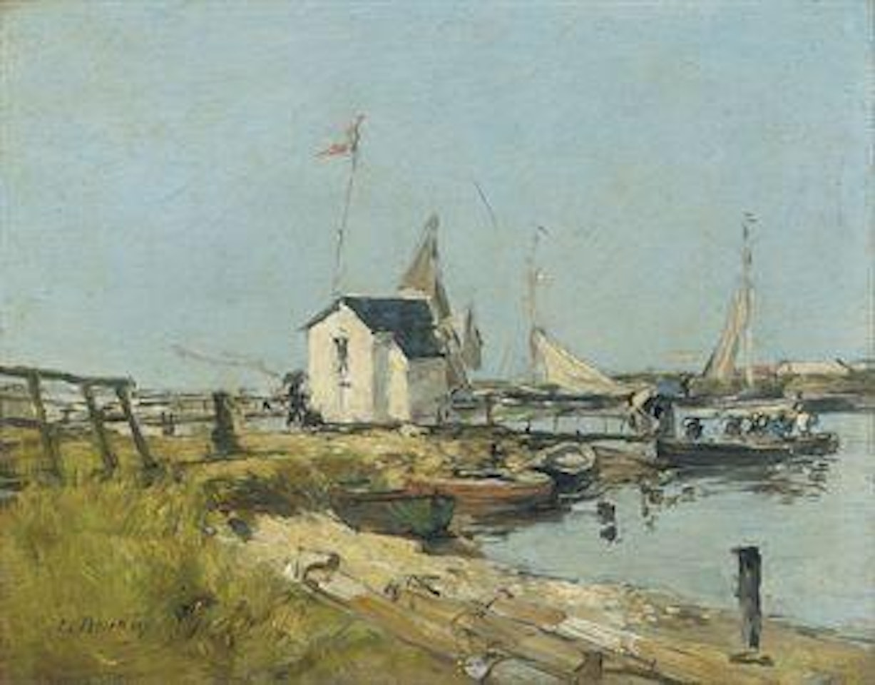 Le port, Trouville by Eugène Boudin