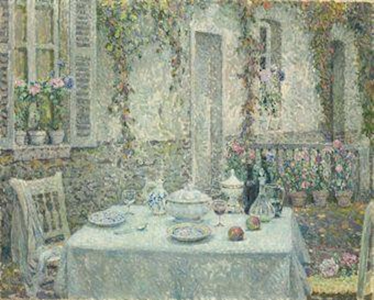 La table blanche, Gerberoy by Henri Le Sidaner