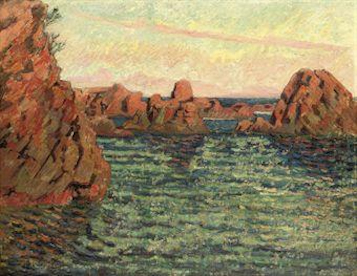 Les roches rouges by Armand Guillaumin