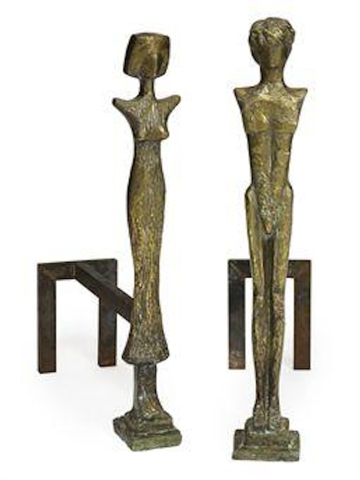 Paire De Chenets Aux Caryatides by Diego Giacometti