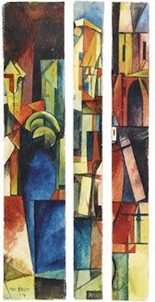 Drei Entwürfe für Glasfenster (three watercolours) by Max Ernst