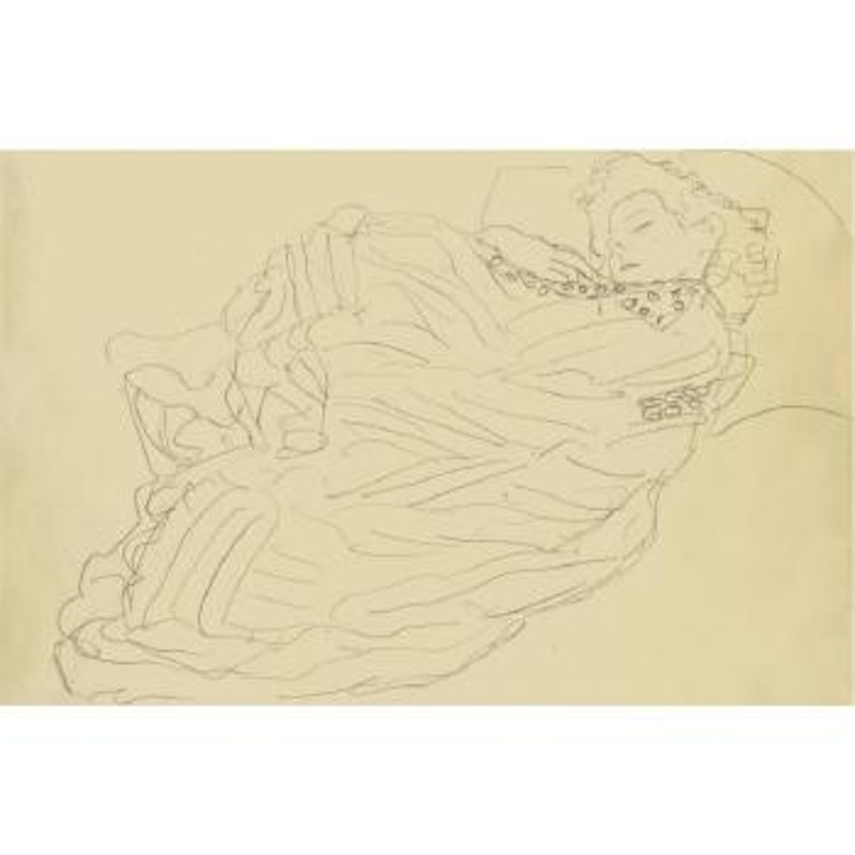 Liegende (Reclining Woman) by Gustav Klimt