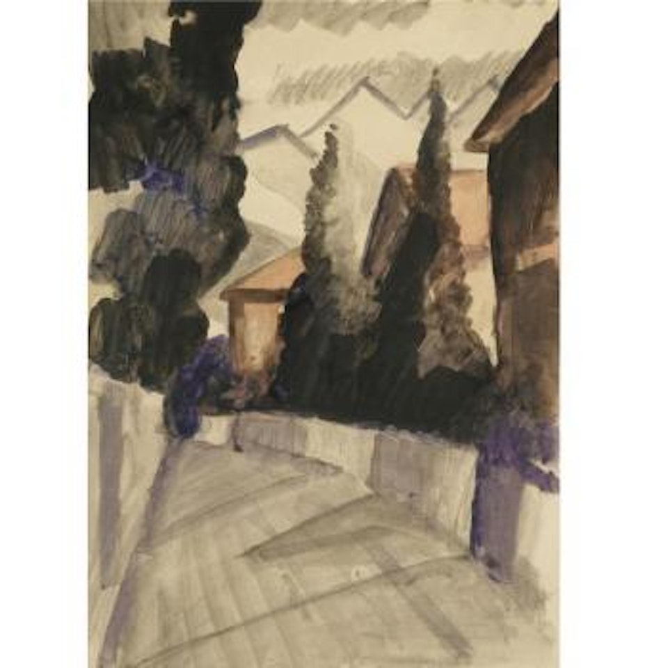 Strasse In Hilterfingen (Street In Hilterfingen) by August Macke
