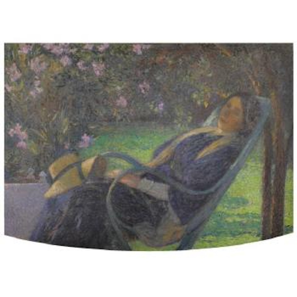 Madame Henri Martin Sous Les Lauriers Roses De Marquayrol by Henri Jean Guillaume Martin