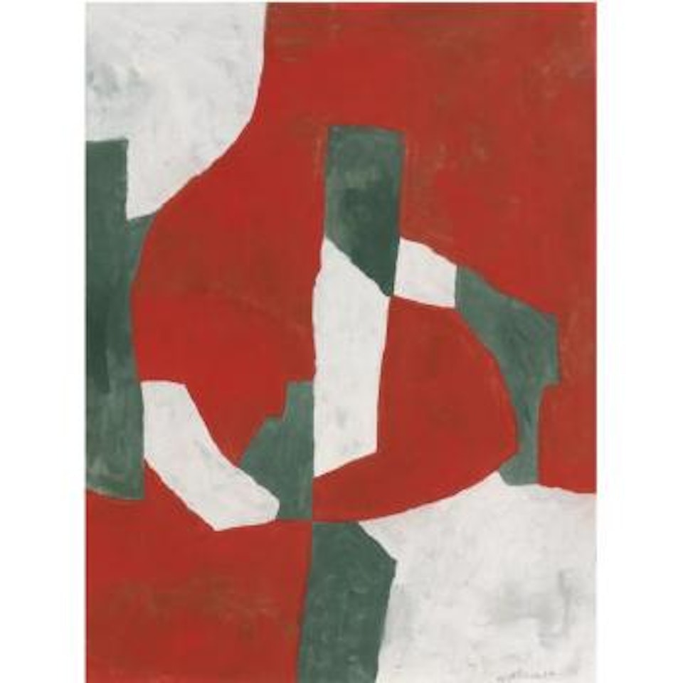 Composition Rouge, Blanche Et Verte by Serge Poliakoff