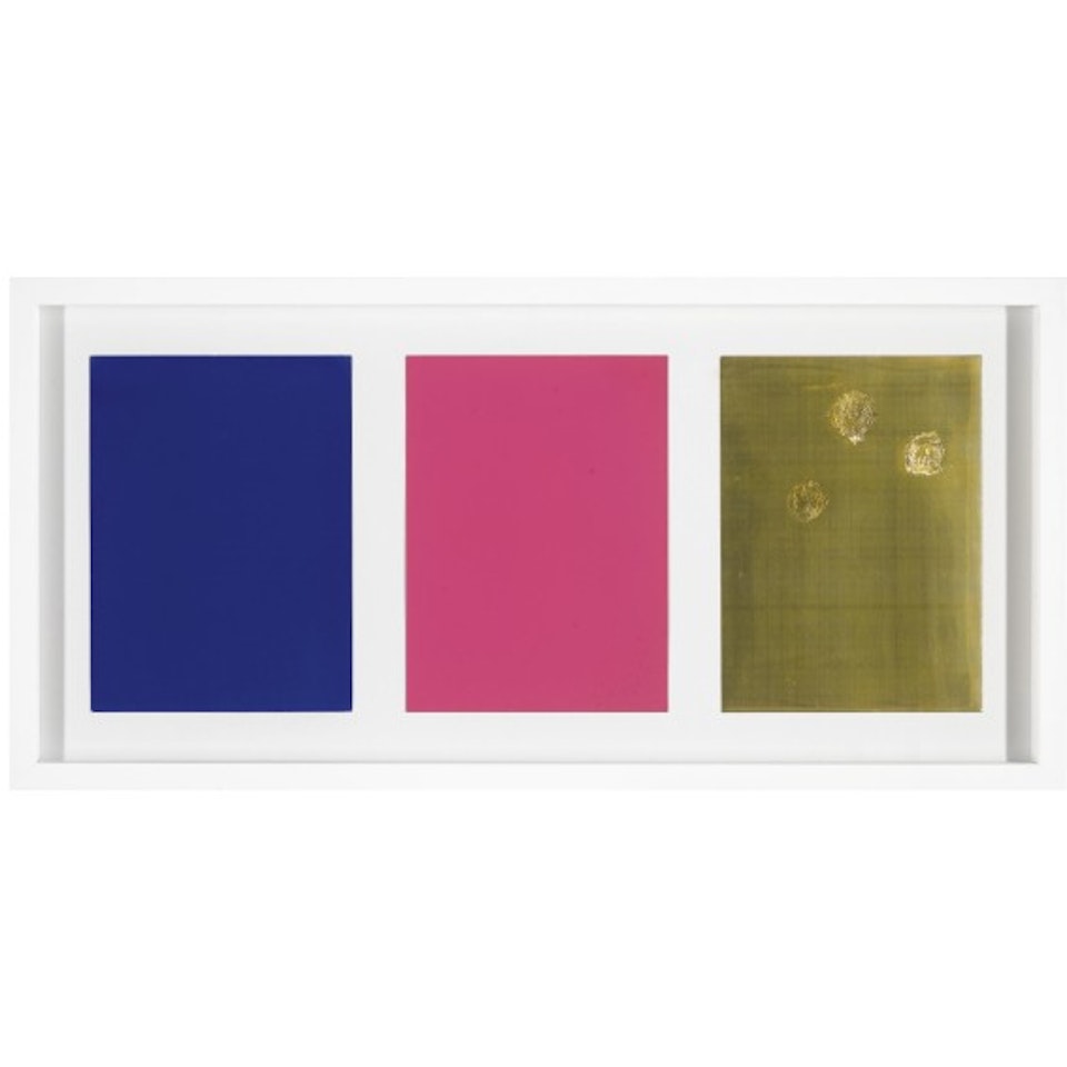 Monochrome Und Feuer (Triptych) by Yves Klein