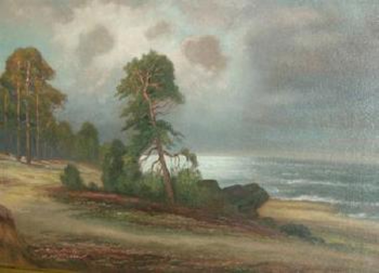 Trees by the shore by Ivan Fedorovich Choultse