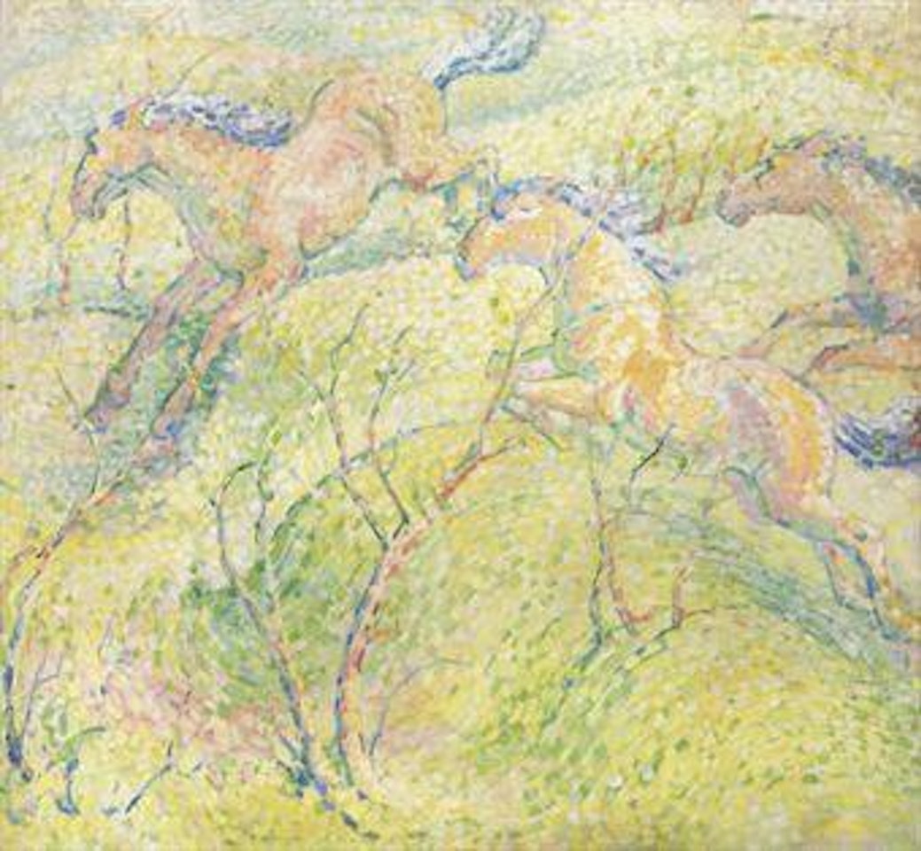 Springende Pferde by Franz Marc