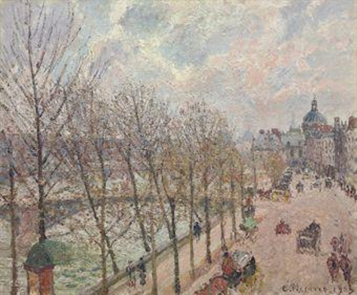 Le Quai Malaquais et l'Institut by Camille Pissarro