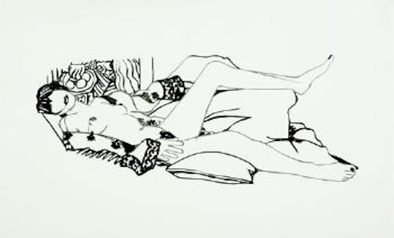 Monica Nude with Purple Robe by Tom Wesselmann