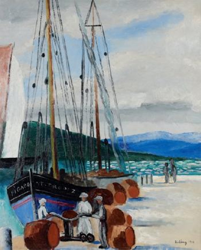 Bateaux à quai à Saint Tropez by Moïse Kisling