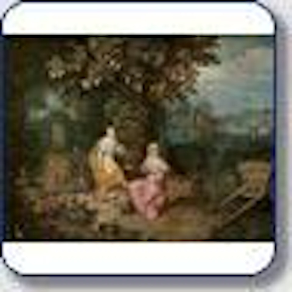 Chevreuils dans un paysage de cascade by Flemish School by Joos de Momper the Younger