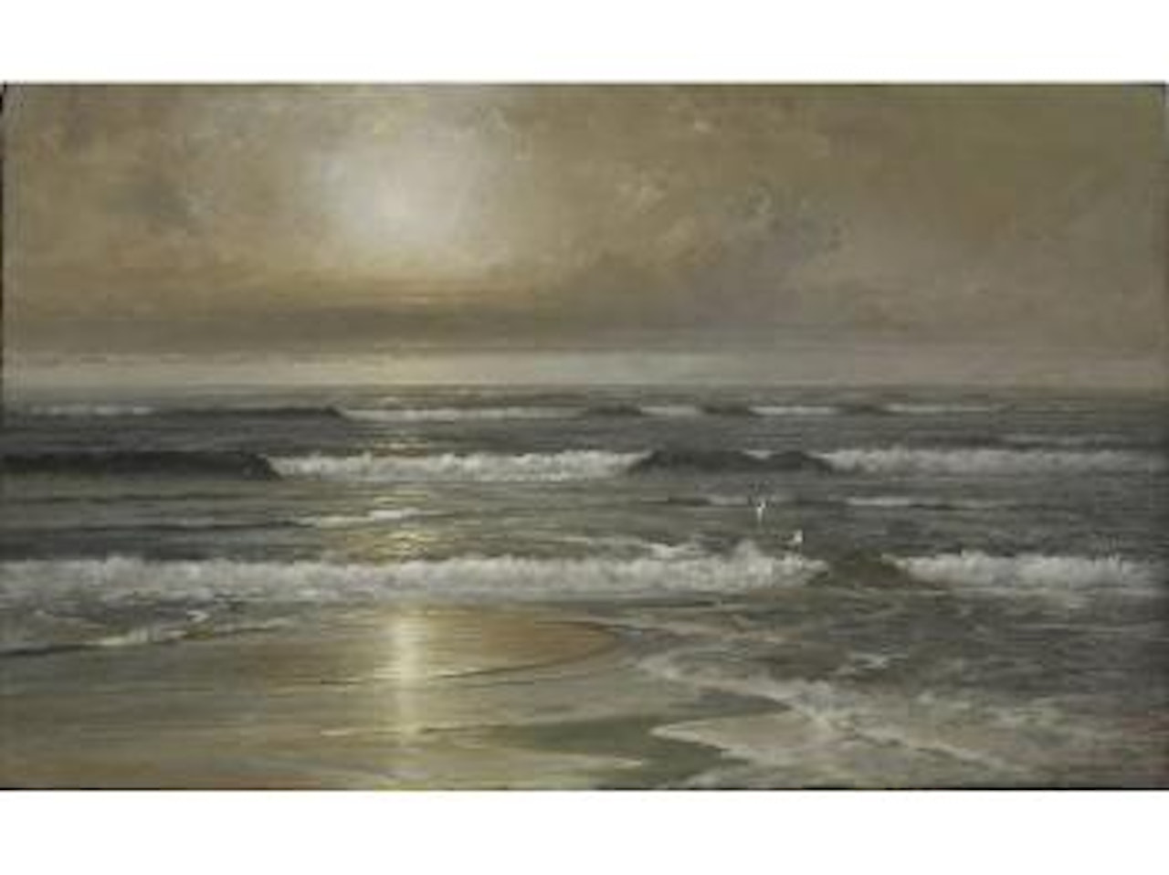 Coastal waves at daybreak by William Trost Richards
