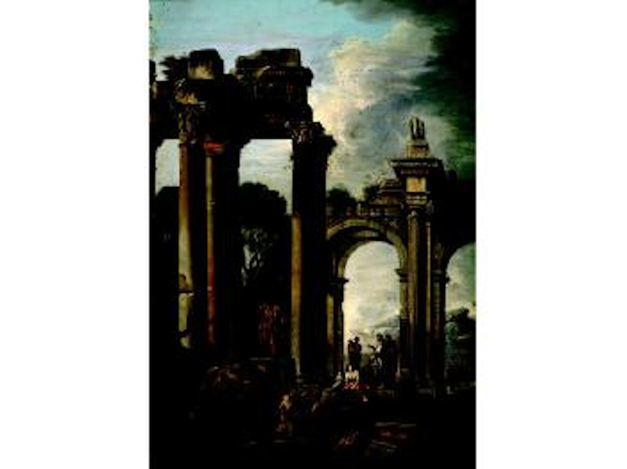 Capriccio of Roman Ruins by Giovanni Ghisolfi