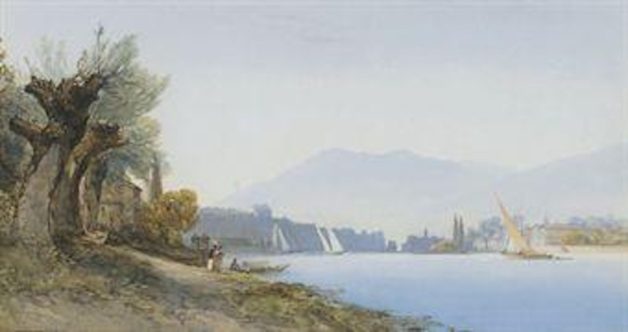 A view of Geneva Harbour and the Old Town from the Left Bank by William Callow