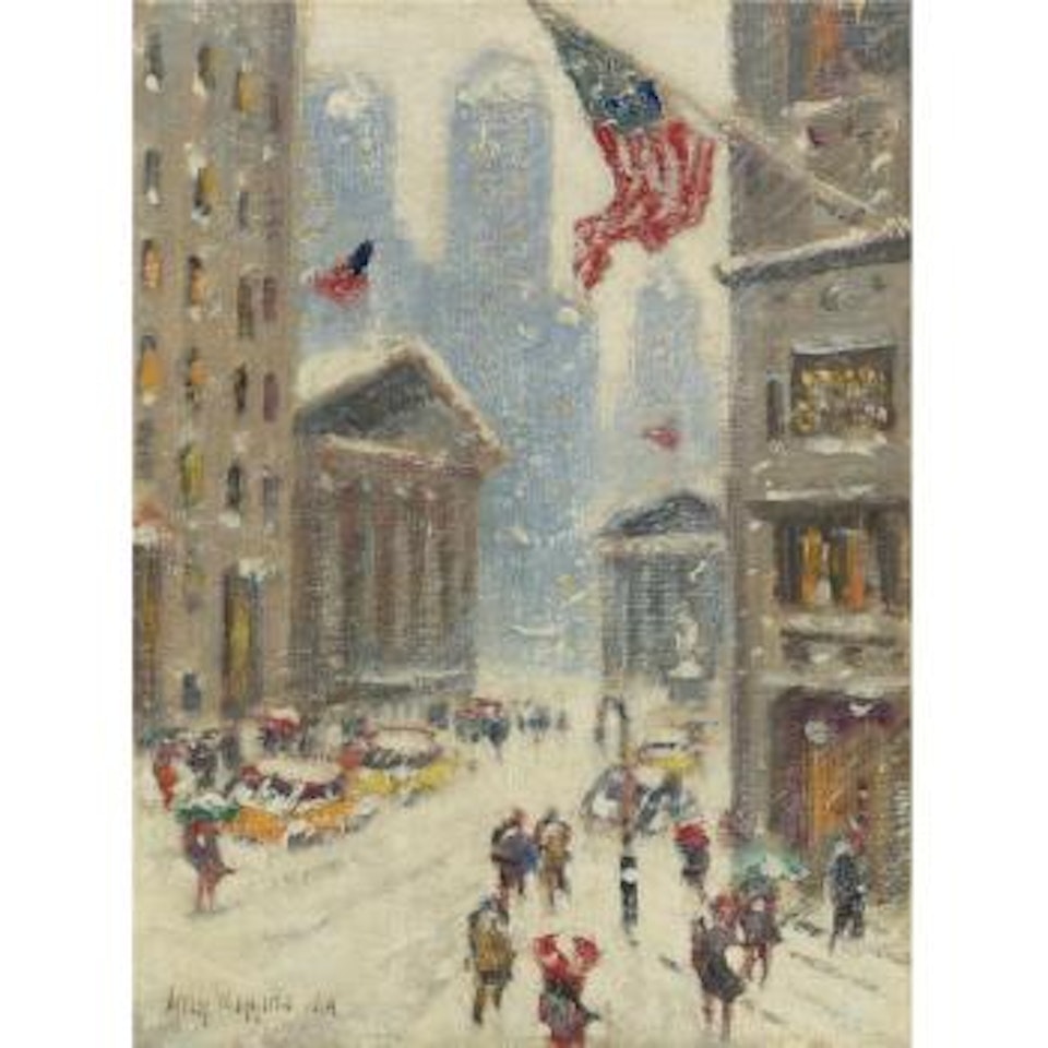Broad Street In The Winter by Guy Carleton Wiggins