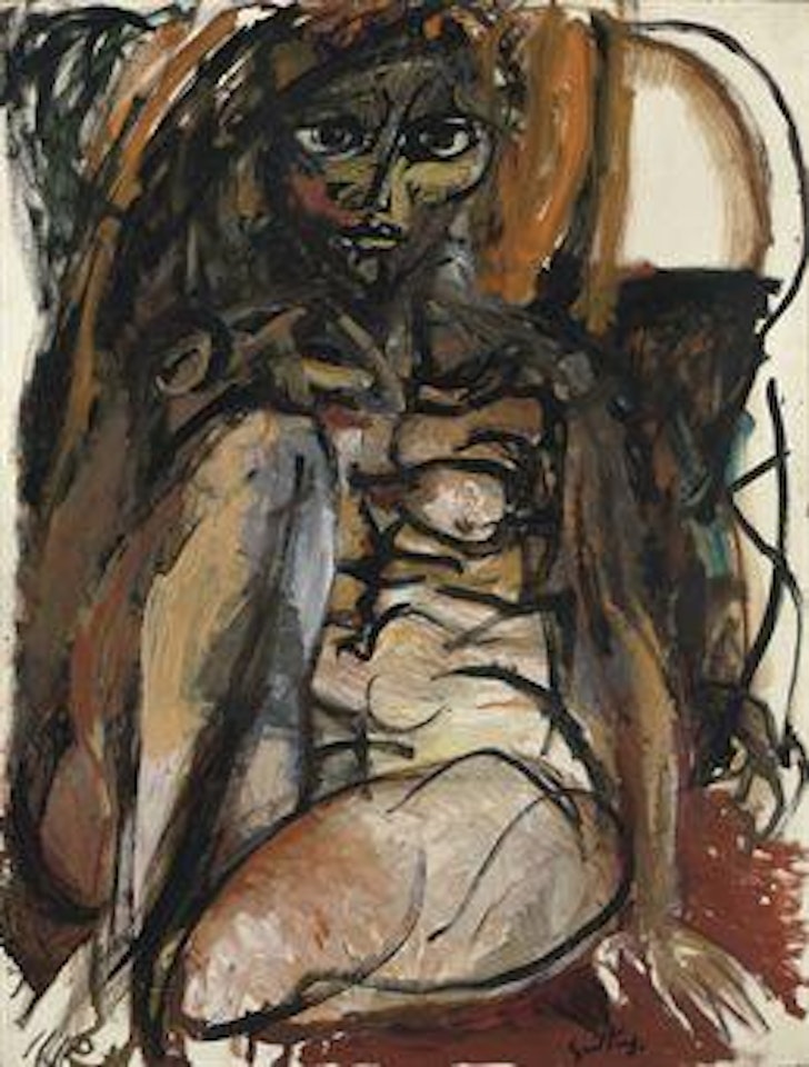 Nudo seduto by Renato Guttuso