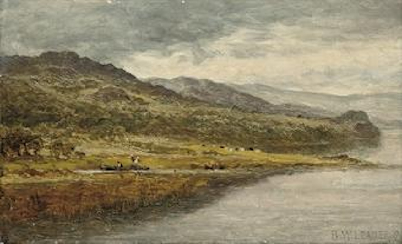 On the Llugwy, Wales by Benjamin Williams Leader
