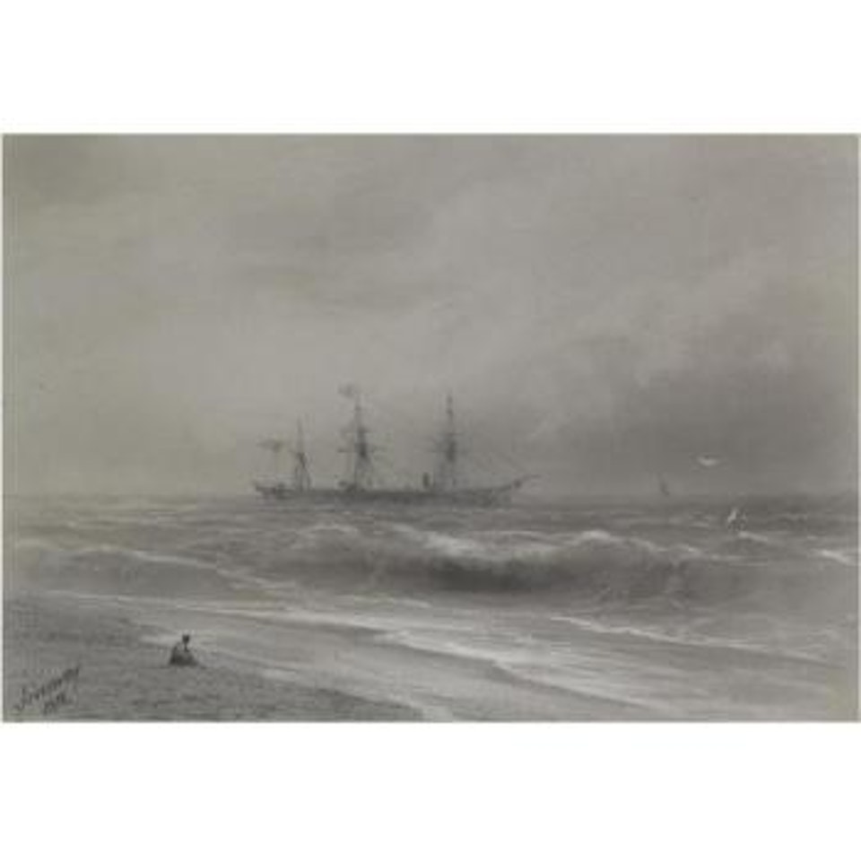 Shipping Along The Coast by Ivan Konstantinovich Aivazovsky
