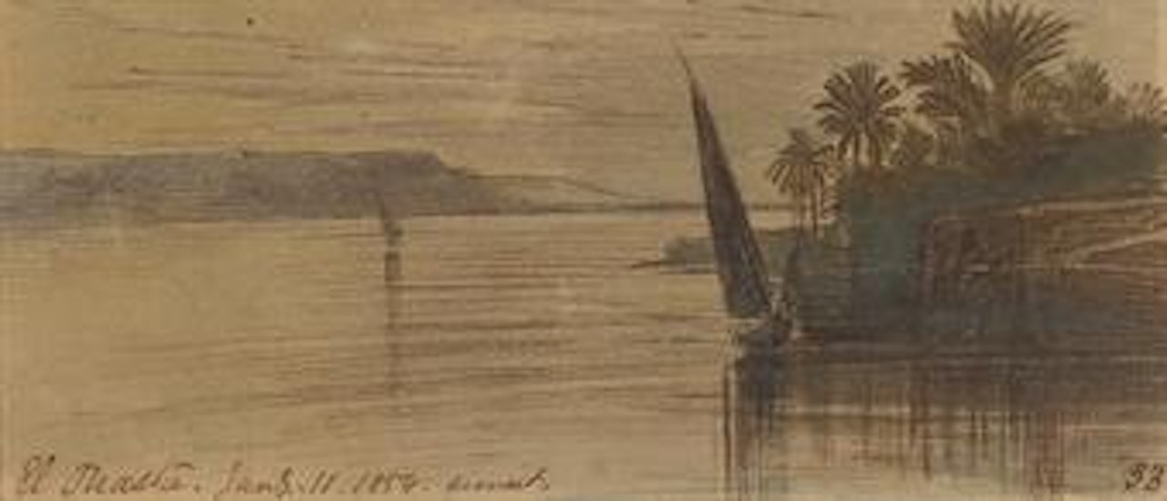 Sunset on the Nile by Edward Lear