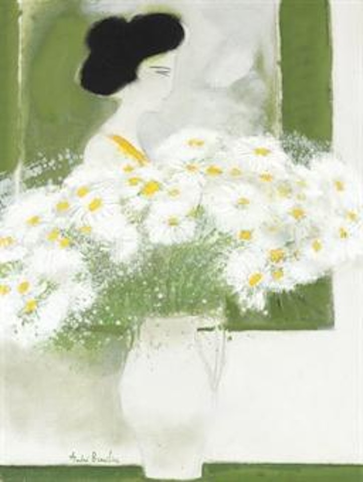 Chantal au bouquet de marguerites by André Brasilier