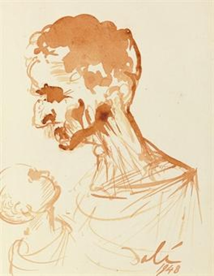 Tête et enfant de profil by Salvador Dali