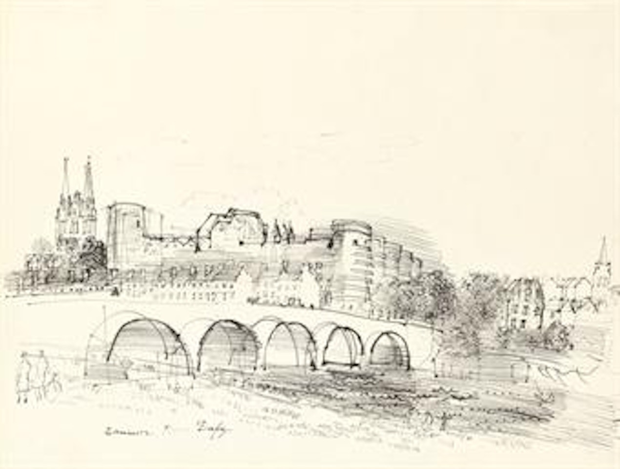Le château d'Angers by Raoul Dufy