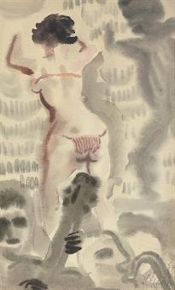 Burlesque Show, New York by George Grosz
