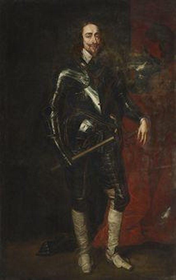 Portrait of Charles I standing full-length, in armor by Anthony van Dyck