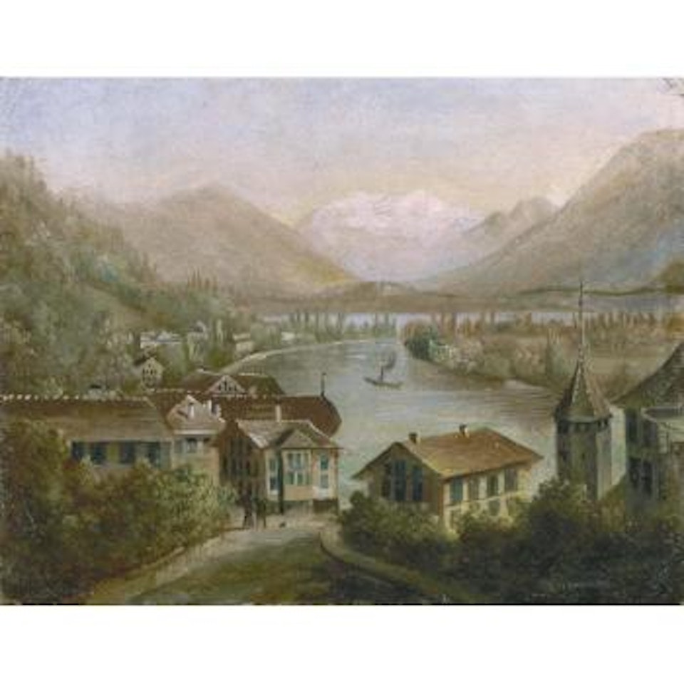 Ansicht Von Thun Vom Schlossberg Aus by Ferdinand Hodler