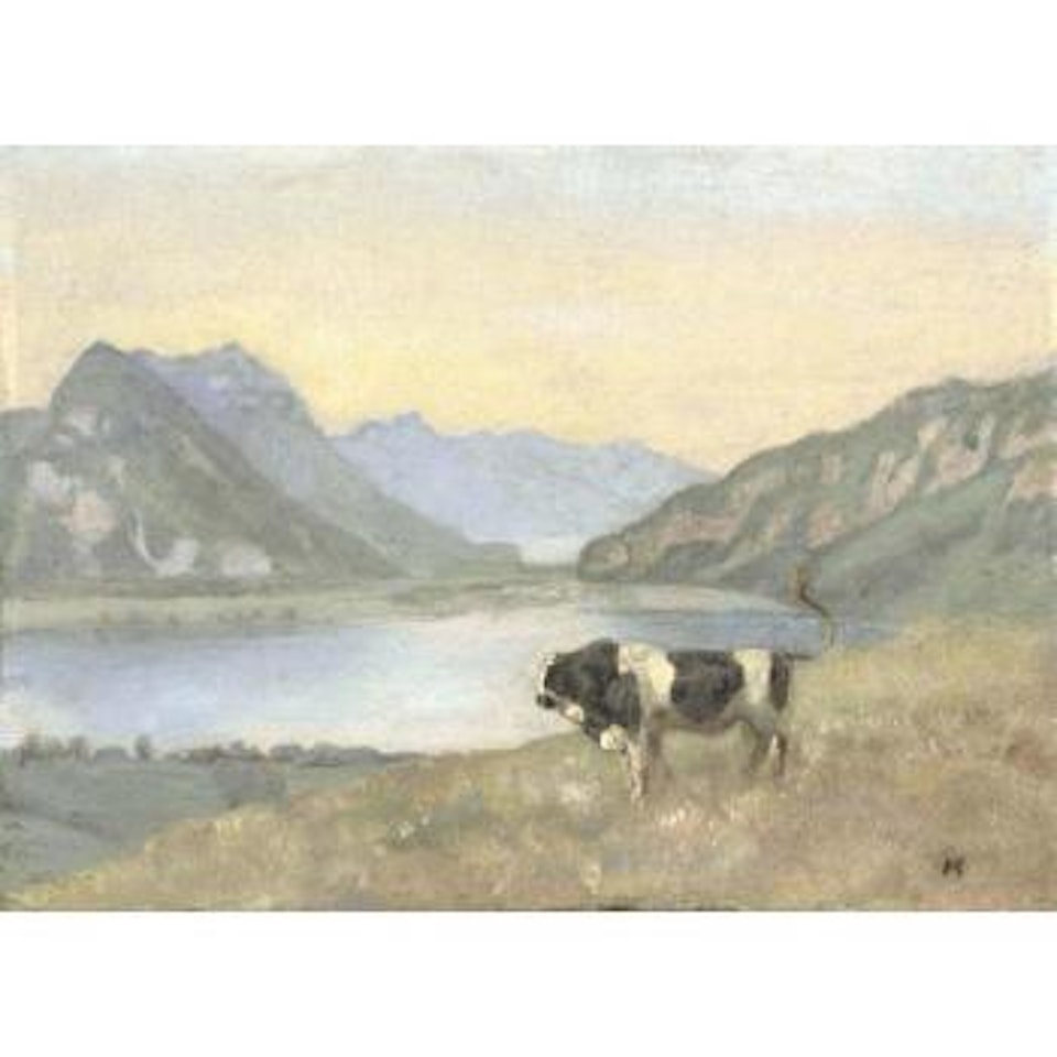 Thuner- Und Brienzersee Mit Freiburgstier by Ferdinand Hodler